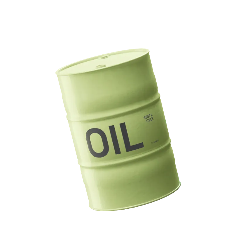 Green oil barrel